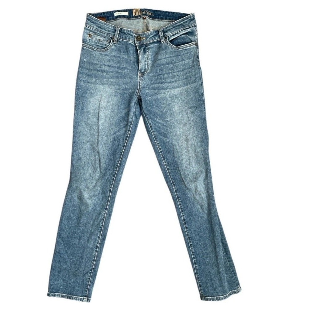Kut from the Kloth Jeans Womens 8 Straight Leg Blue Stretch Denim EUC